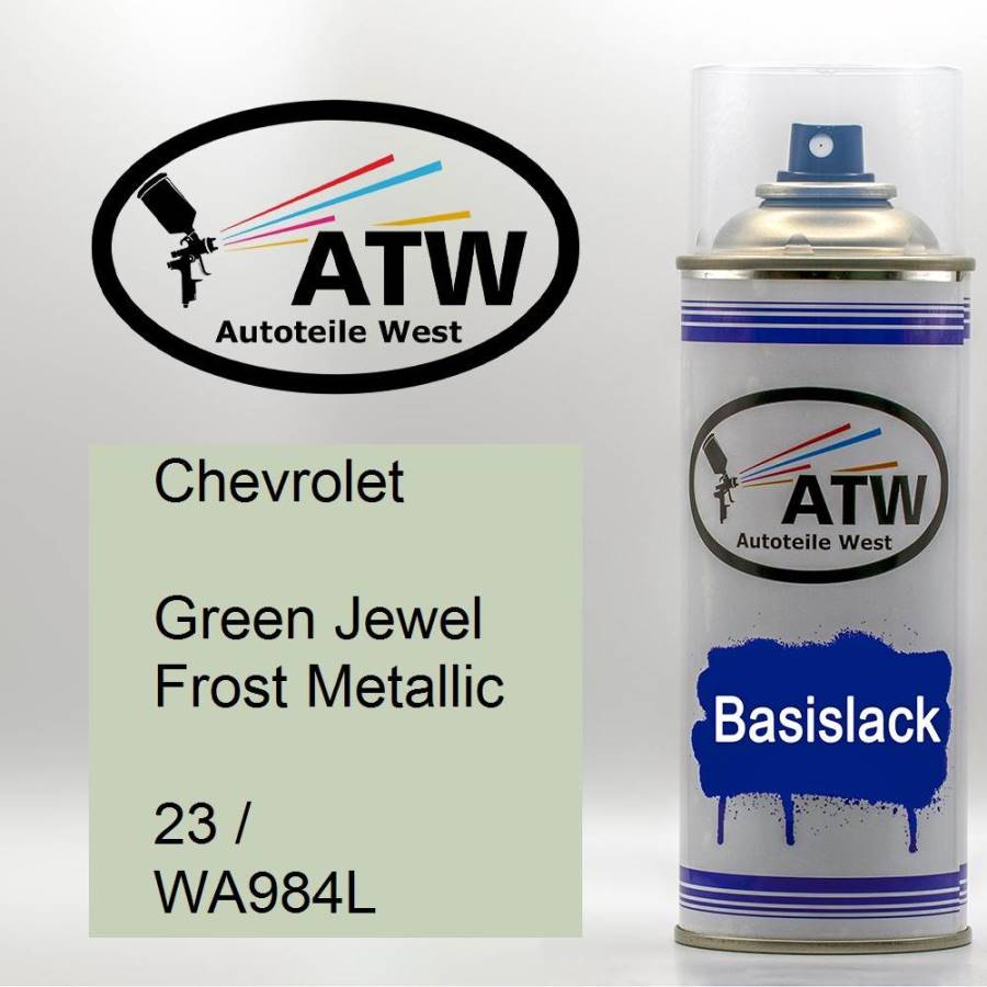 Chevrolet, Green Jewel Frost Metallic, 23 / WA984L: 400ml Sprühdose, von ATW Autoteile West.